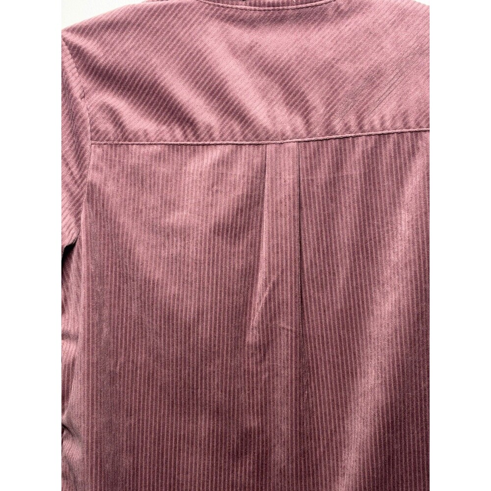 Democracy Women’s S Dark Pink Corduroy Long Sleeve Button-Up Shirt Shacket - Picture 5 of 7